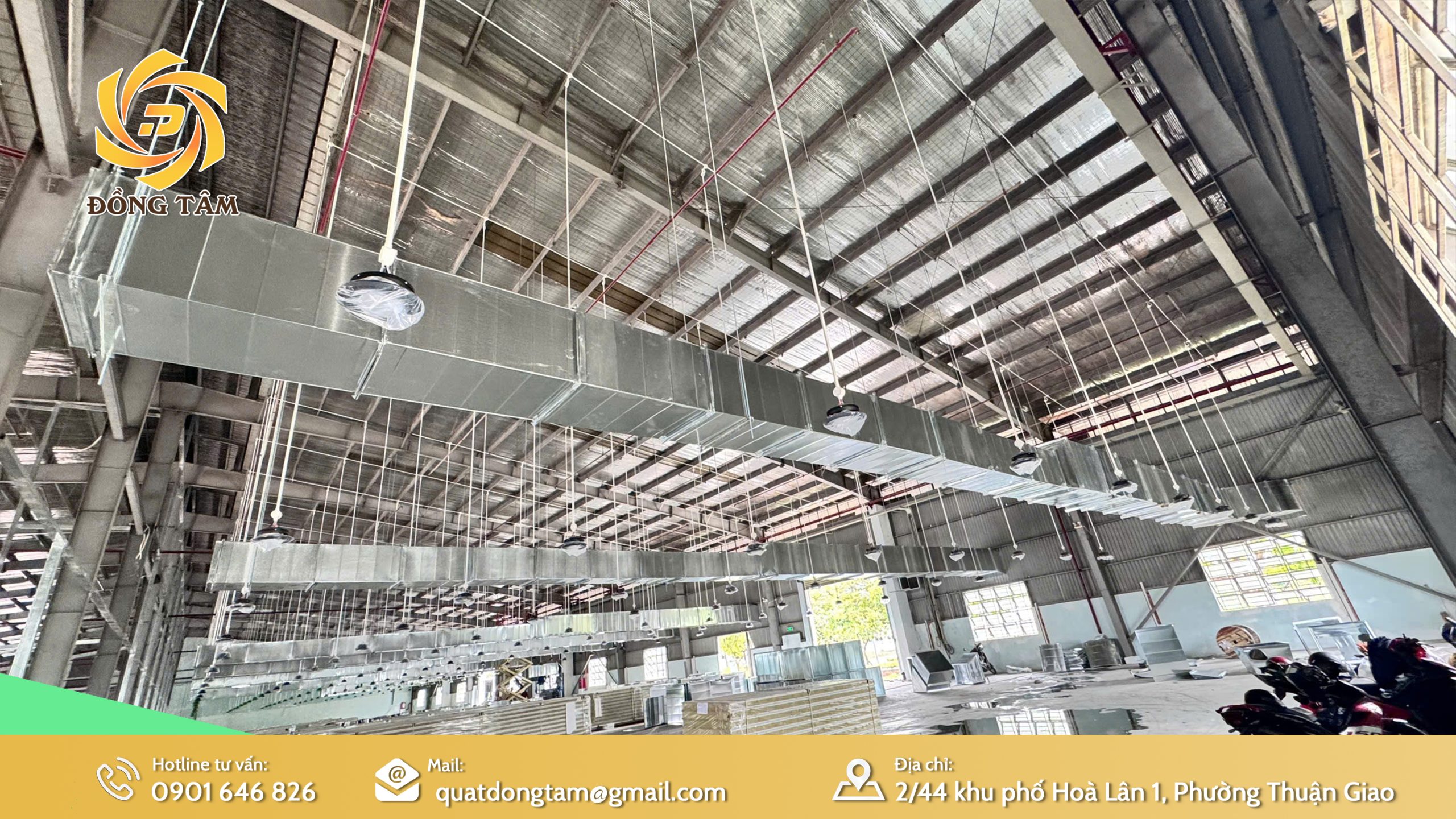 Thi công lắp đặt hệ thống làm mát xưởng may